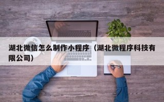 嘉兴湖北微信怎么制作小程序（湖北微程序科技有限公司）